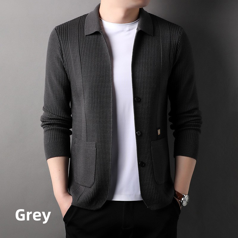 🔥2025 New products🔥Men's Lapel Knitted Long Sleeve Coat