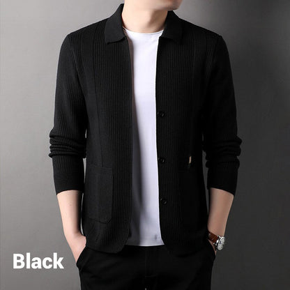 🔥2025 New products🔥Men's Lapel Knitted Long Sleeve Coat