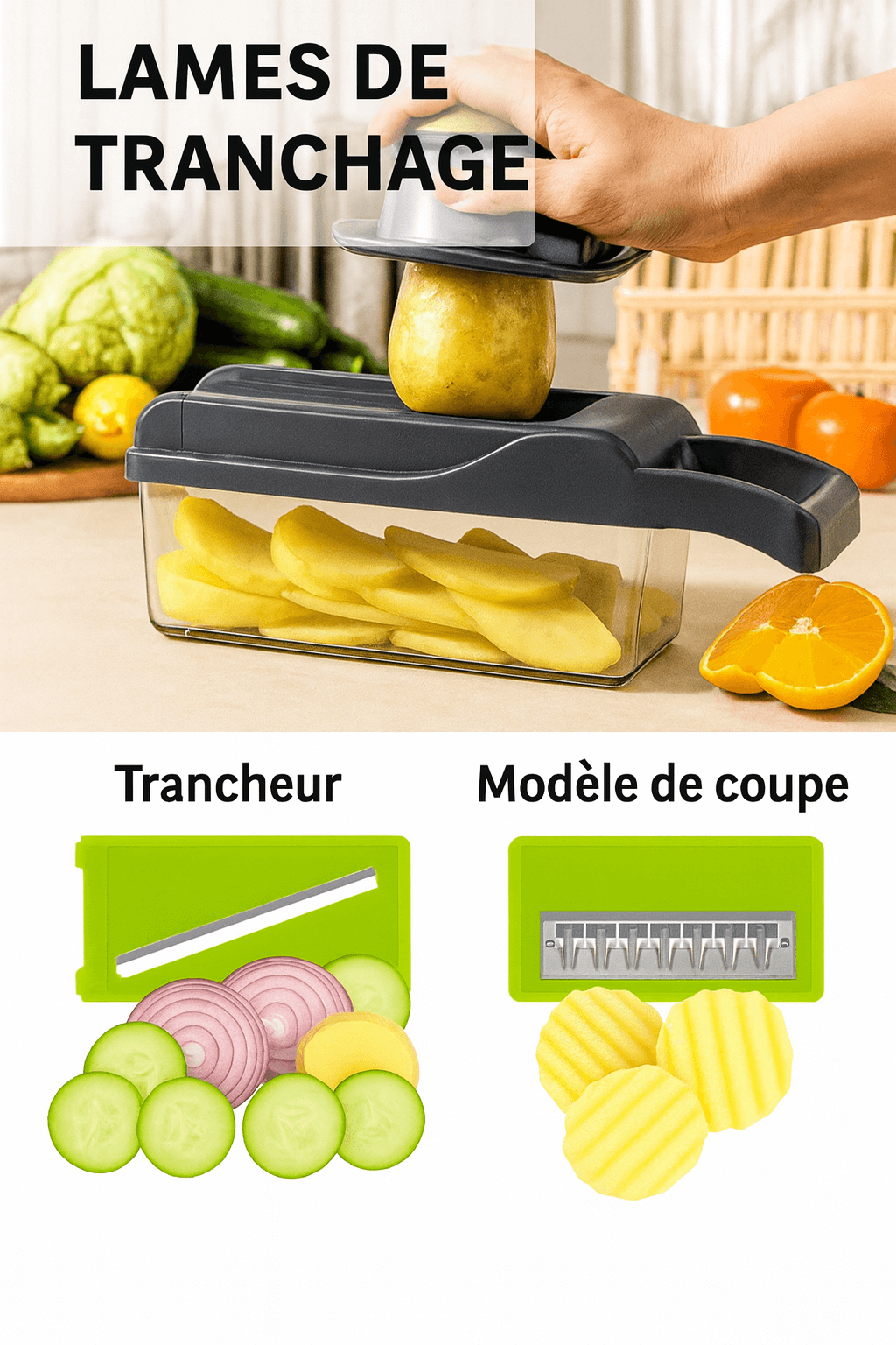 Trancheur & Râpe Multifonction